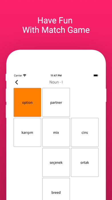 Practice English Turkish Words Screenshot