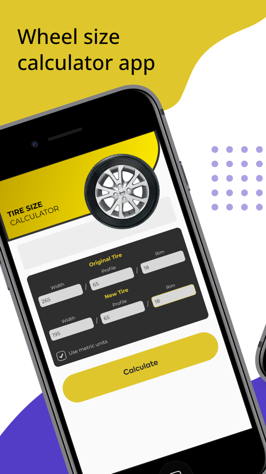 #1. Tire Size Calculator - Upsize (iOS) 由: Gorasiya Vishal Nanjibhai