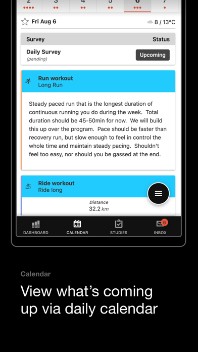 Mobile Athlete Research System Screenshot