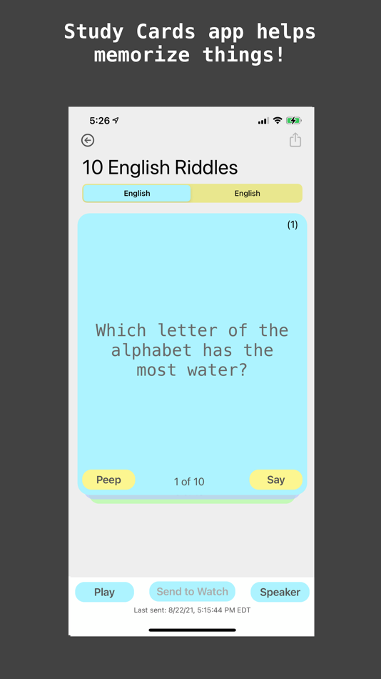 #4. Study Cards Talking Flashcards (iOS) 由: AnswerSolutions LLC