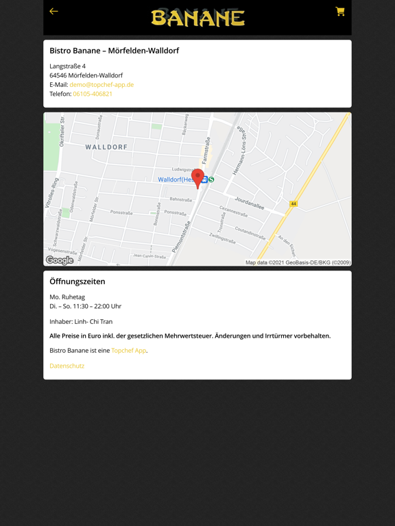 Bistro Banane Mörfelden iPad screenshot