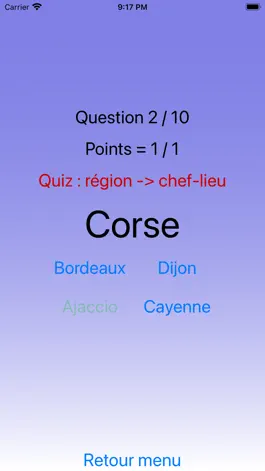 Game screenshot Quiz régions de France hack