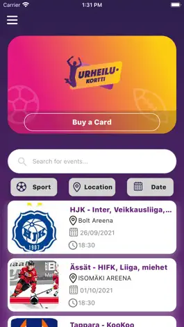 Game screenshot Urheilukortti apk