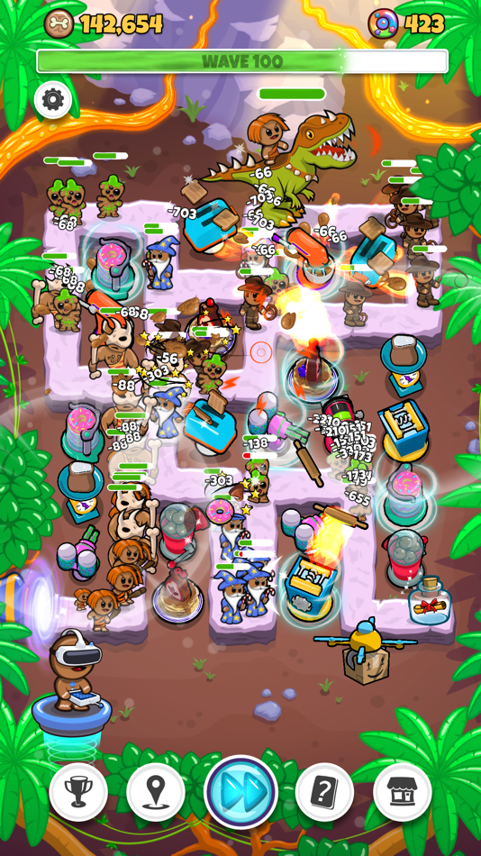 #2. Cookies TD: Idle Tower Defense (iOS) Podle: PIXELCUBE STUDIOS INC.