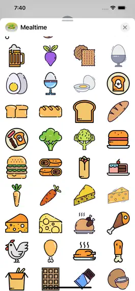 Game screenshot Mealtime Stickers pack hack