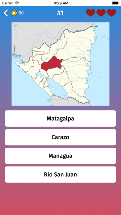 Nicaragua: Departments Quiz Screenshot