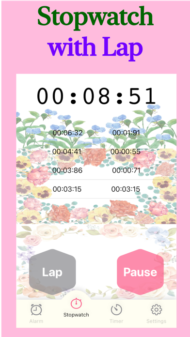 Cute Clock - Flower Garden Screenshot