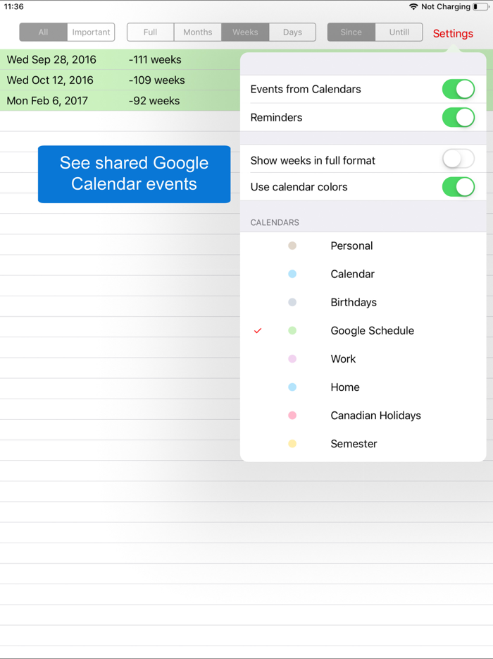 TimeTill for Calendar