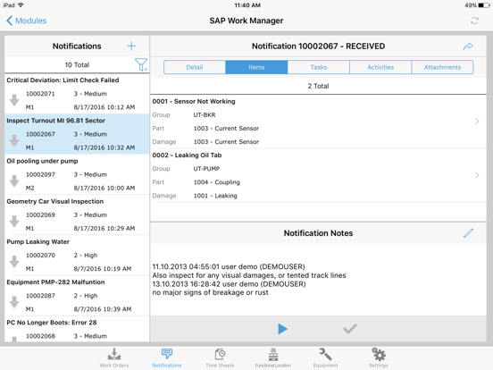 Screenshot #5 pour SAP Work Manager