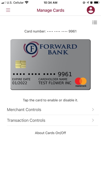 Forward Bank Business Banking Screenshot