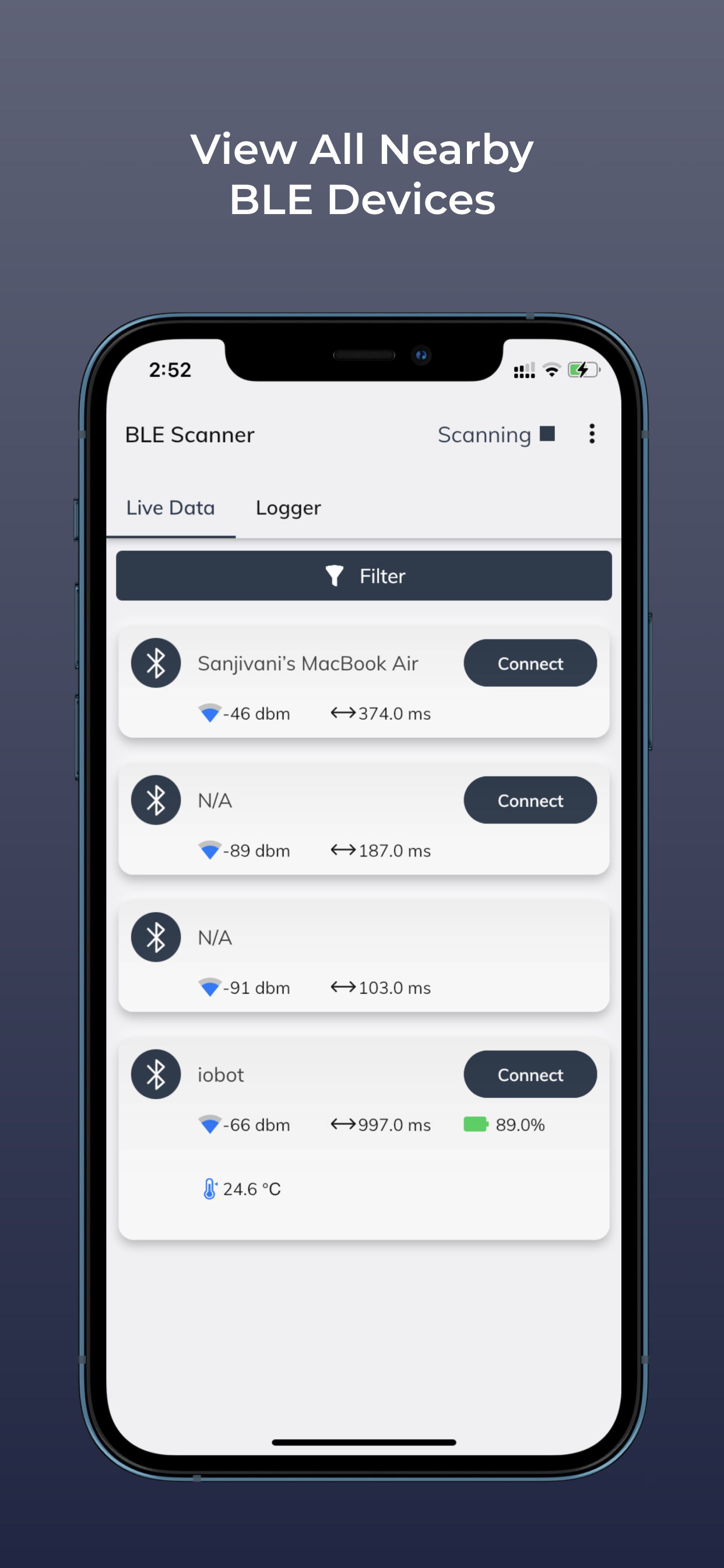 Thingsup BLE Scanner & Logger