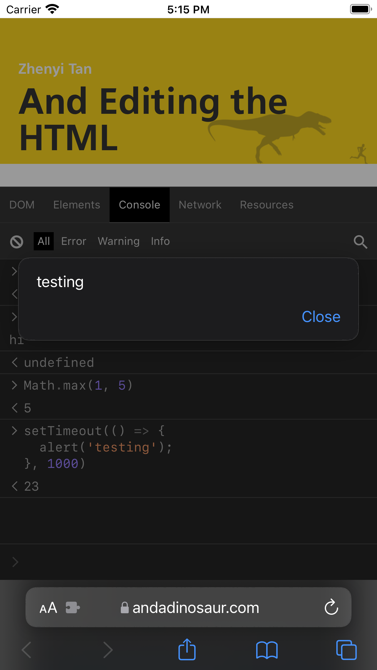 Web Inspector screenshot 5