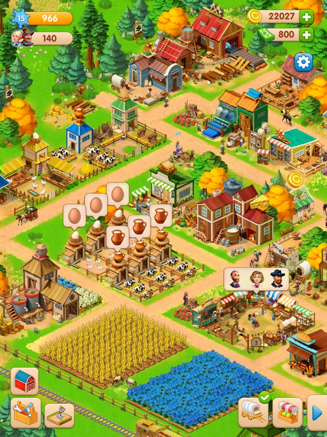 Jogo de Fazenda e Cidade no Velho Oeste Para Celular Homesteads