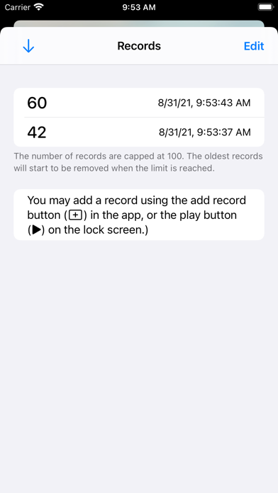 Voice Counter on Lock Screen Screenshot
