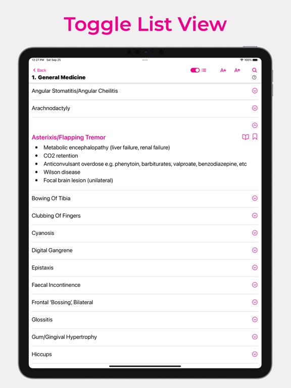 LB Medical Causes & DDx iPad screenshot 7 - Medical app