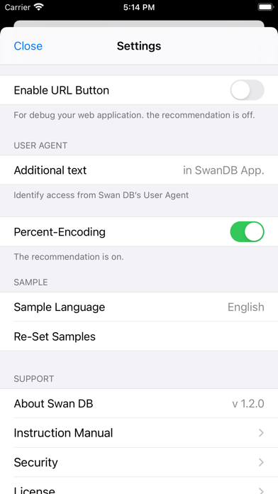 Swan DB Screenshot