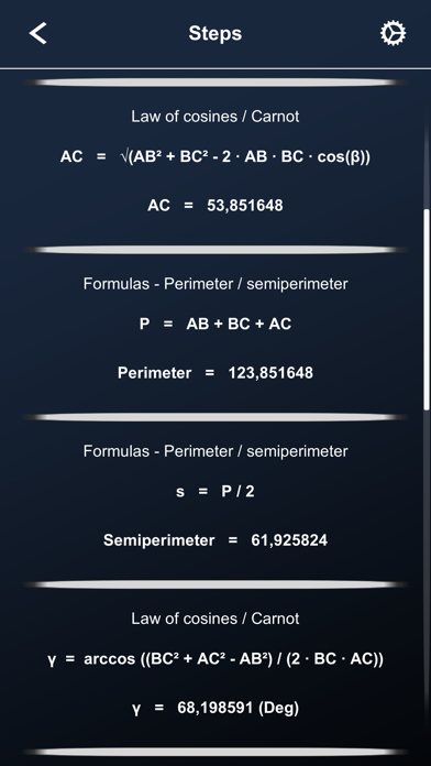 Triangle solver screenshot 4