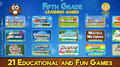 Fifth Grade Learning Games Screenshot