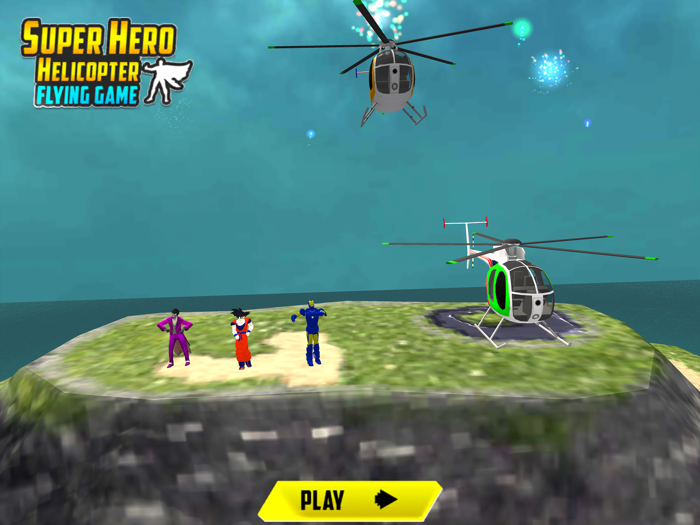 Flying Superhero Helicopter 3D
