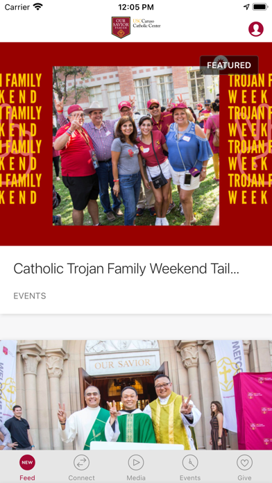 USC Caruso Catholic Center Screenshot