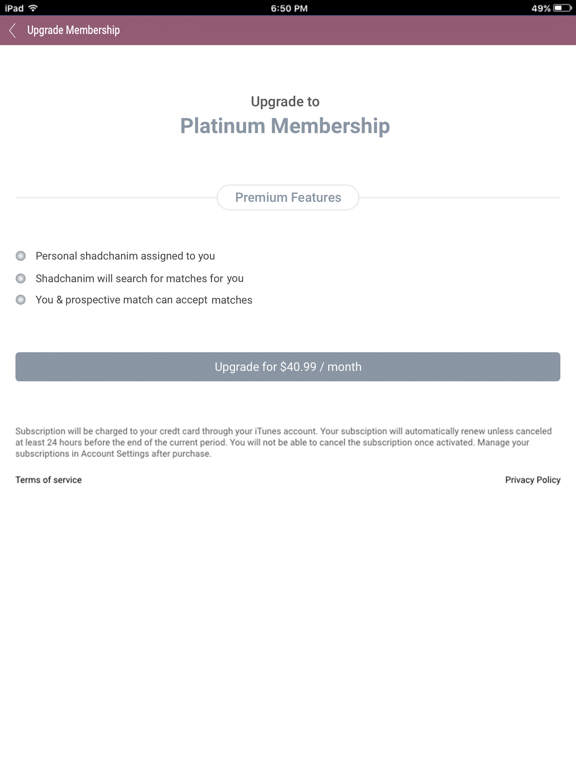 AdoptaShadchan iPad screenshot 5 - Social Networking app