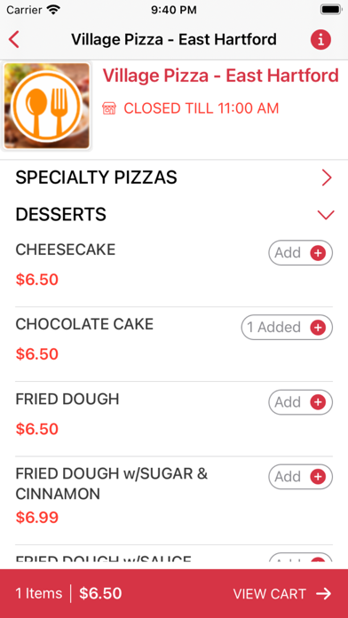 Village Pizza - East Hartford Screenshot