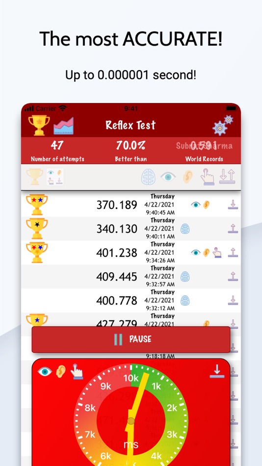 #1. Fast Reflex - Test your BRAIN (iOS) Podle: Radoslaw Kubas