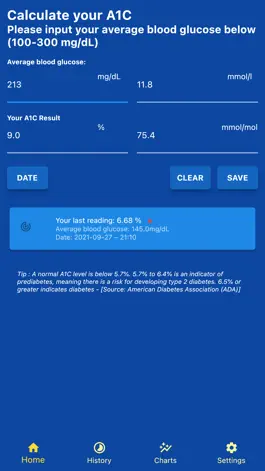 Game screenshot A1C Calculator Blood Glucose mod apk