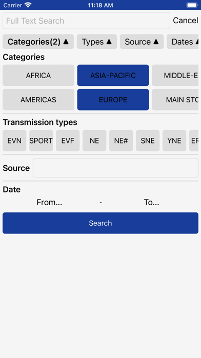 News Exchange Screenshot