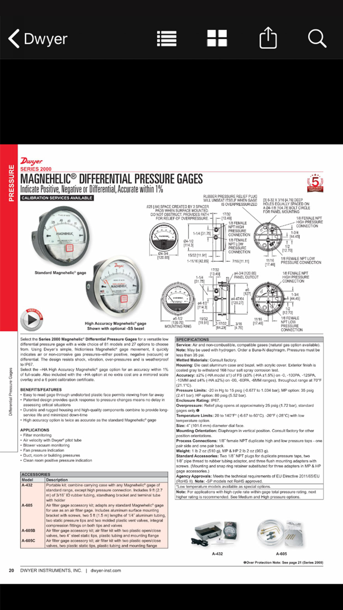 Dwyer Instruments Catalogs