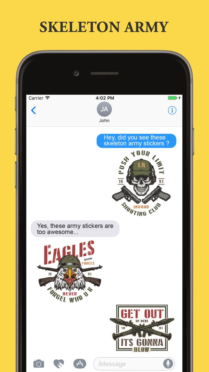 Skeleton Army Stickers