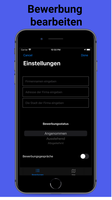BewerbungsTracker Screenshot