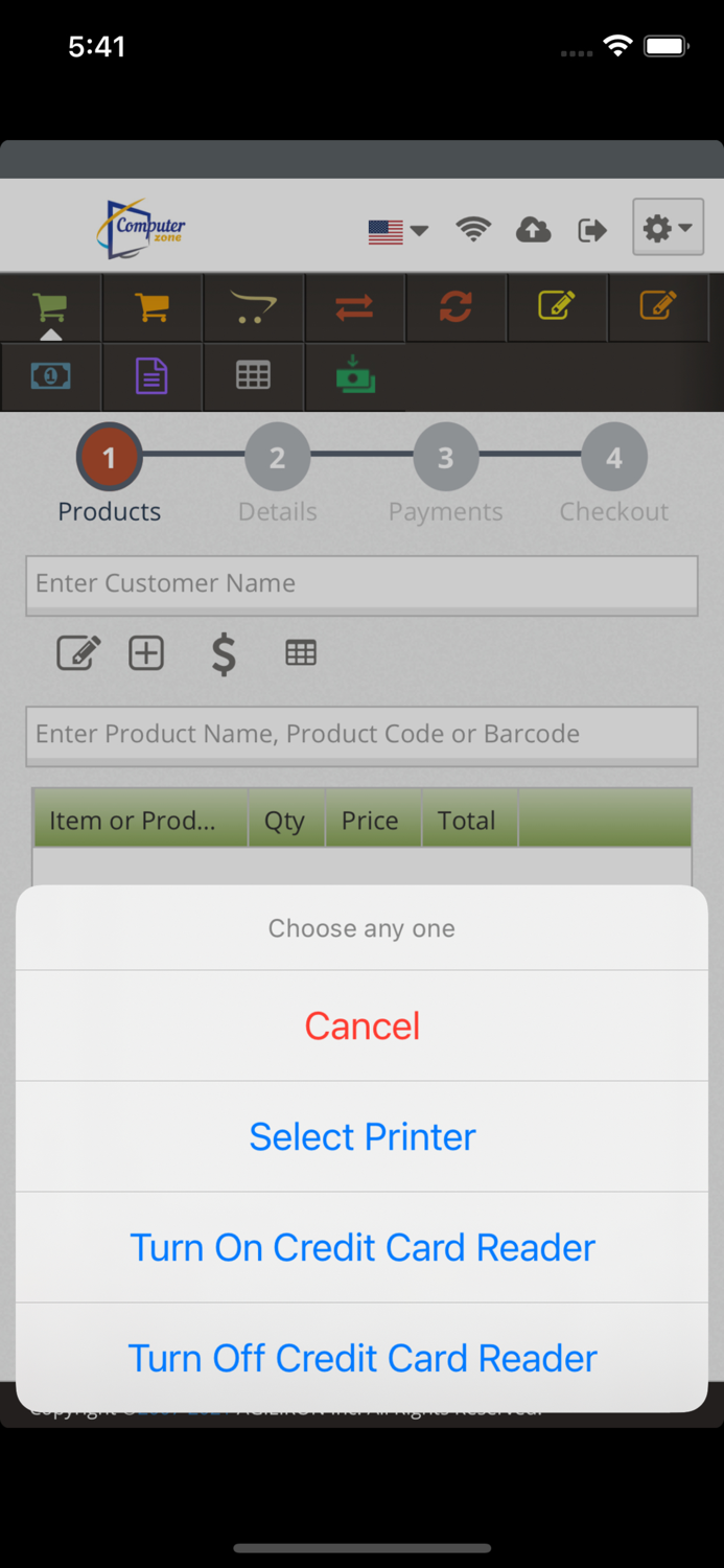 Agiliron POS  Point of Sale