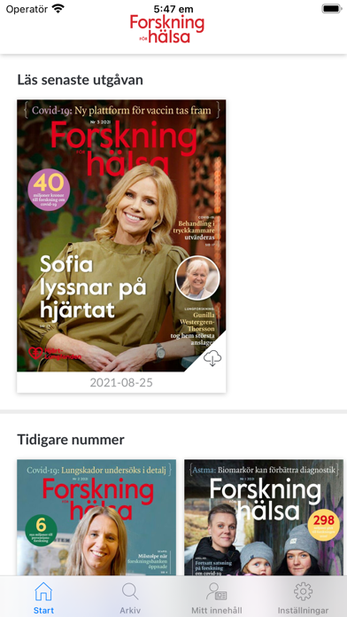 Forskning för hälsa Screenshot