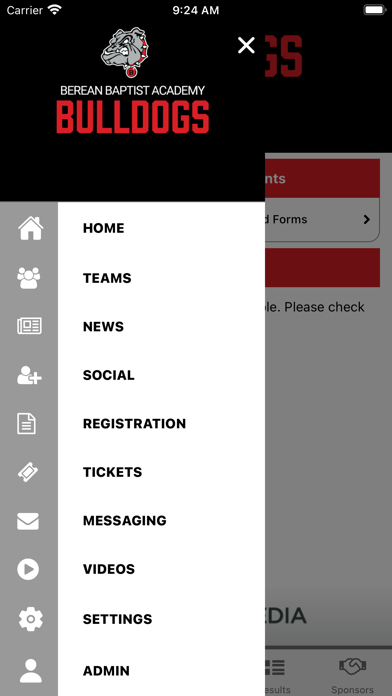 Berean Bulldogs Athletics Screenshot