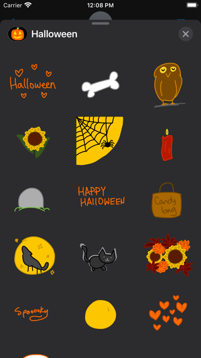 Halloween Stickers Cute Emoji Screenshot