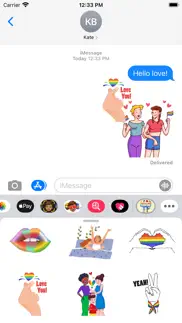 lgbt lesbian stickers iphone screenshot 1