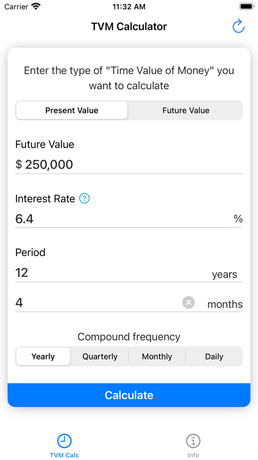 #1. TVM Calculator - FV, PV Calc (iOS) 由: Phan Nhat Đang