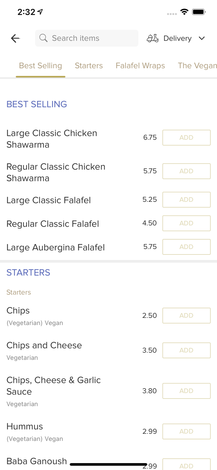 Falafel Delight Aberdeen.