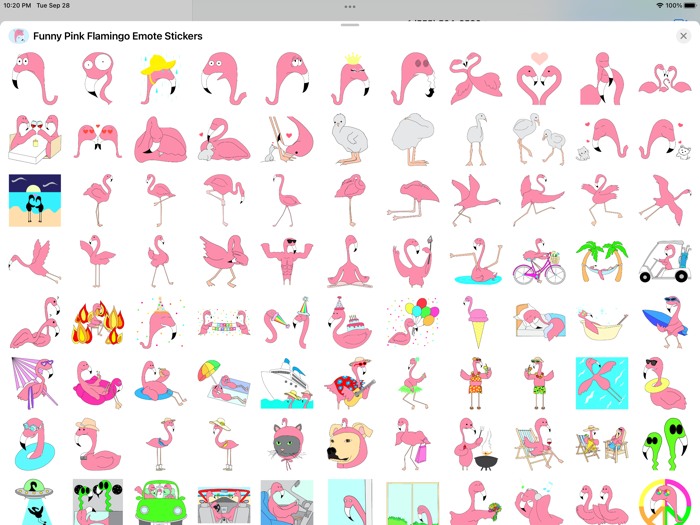 Funny Pink Flamingo Stickers