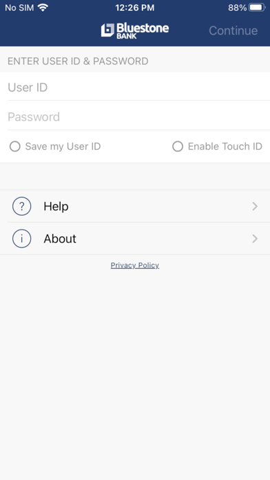 Bluestone Bank Mobile Screenshot