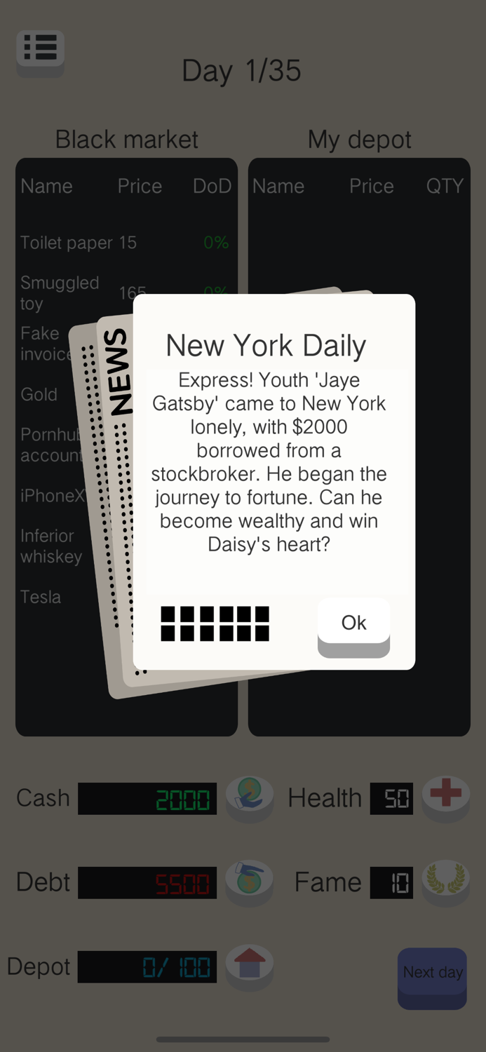 Gatsbys wealth journey