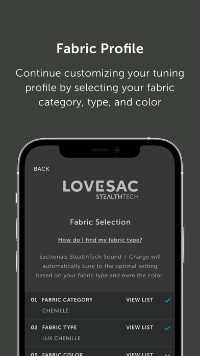 Lovesac StealthTech Screenshot