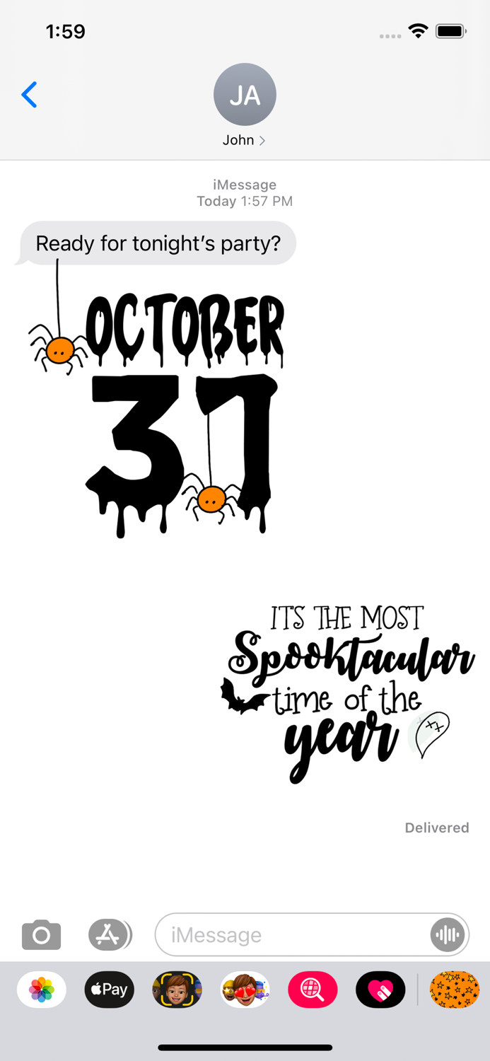 Halloween Night Party Stickers