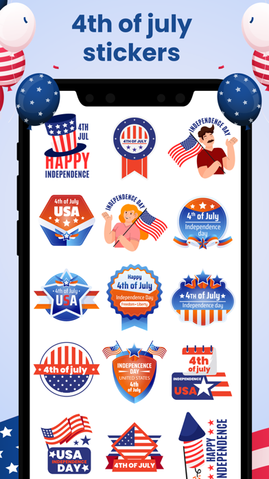 4th July Stickers Screenshot