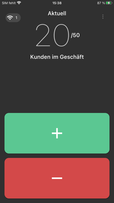 Kunden-Zähler Screenshot