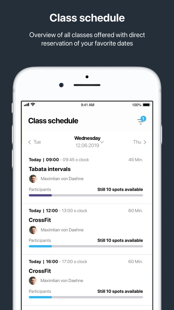MySports Connect with the gym