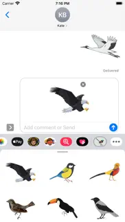 exotic bird stickers iphone screenshot 1