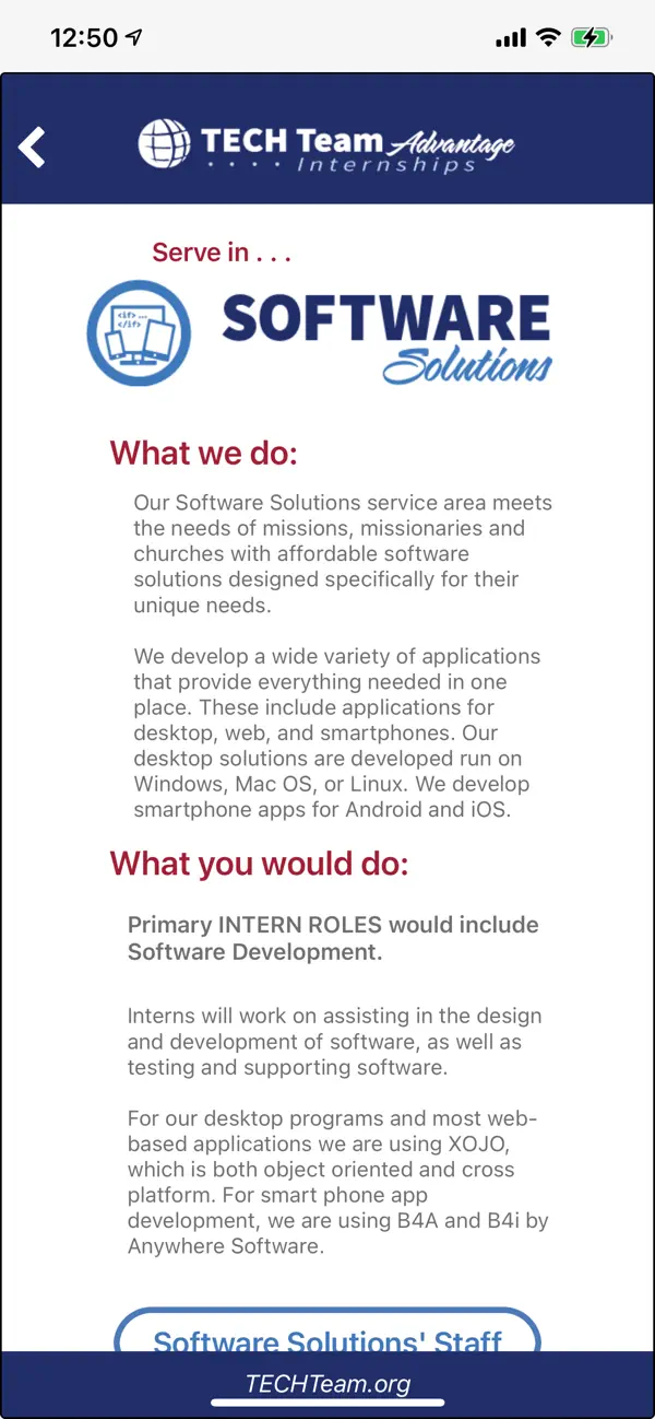#2. Tech Intern Info (iOS) Podle: Missionary TECH Team