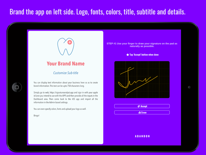 Signature Analyst Kiosk App
